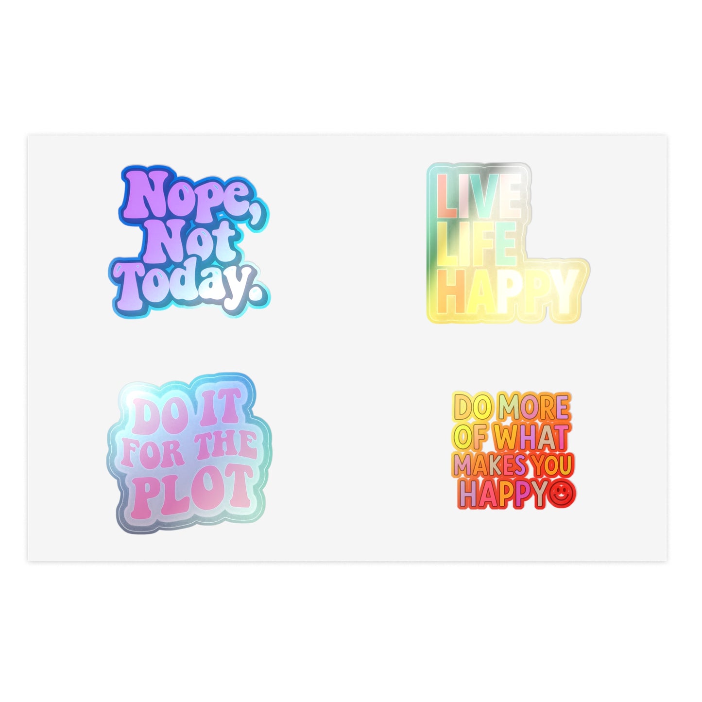 Positive Vibes Sticker Sheet — 4 Stickers