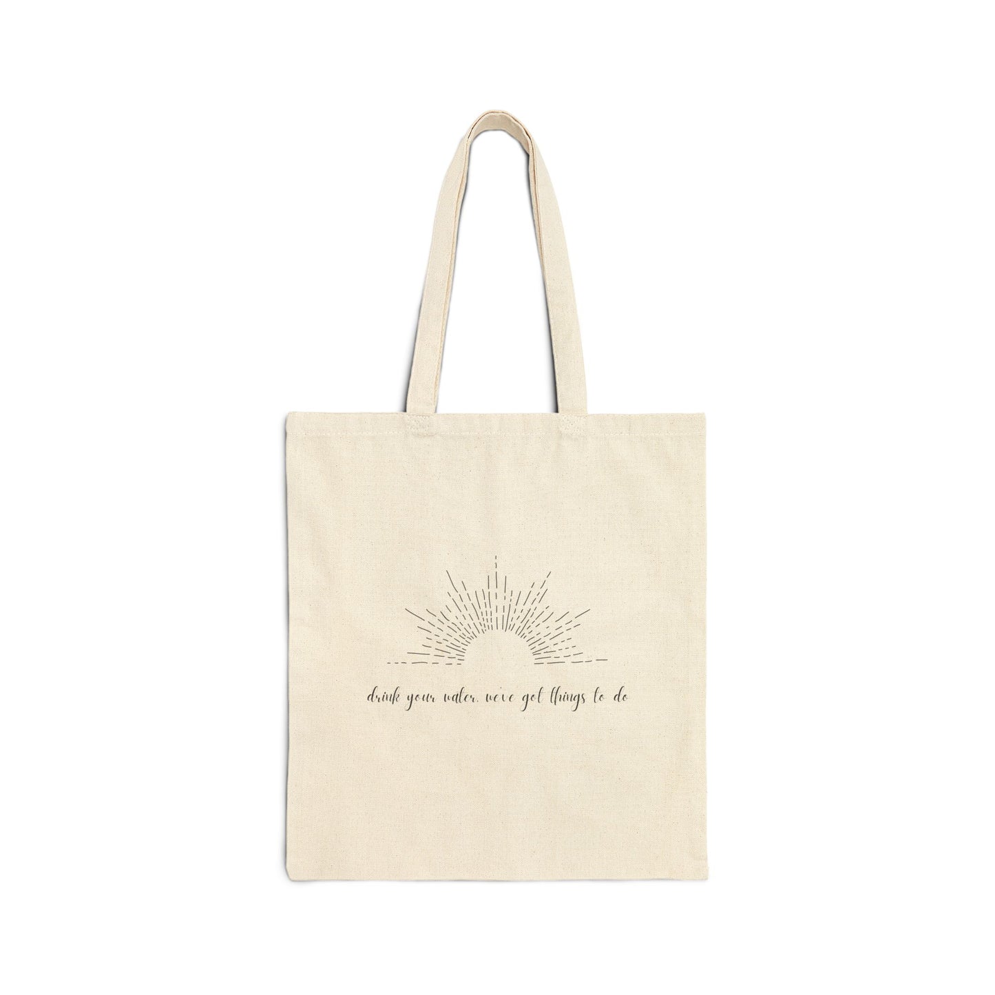 Cotton Tote Bag — 'And You Know You’ve Got Things To Do' Minimal Floral Canvas Tote