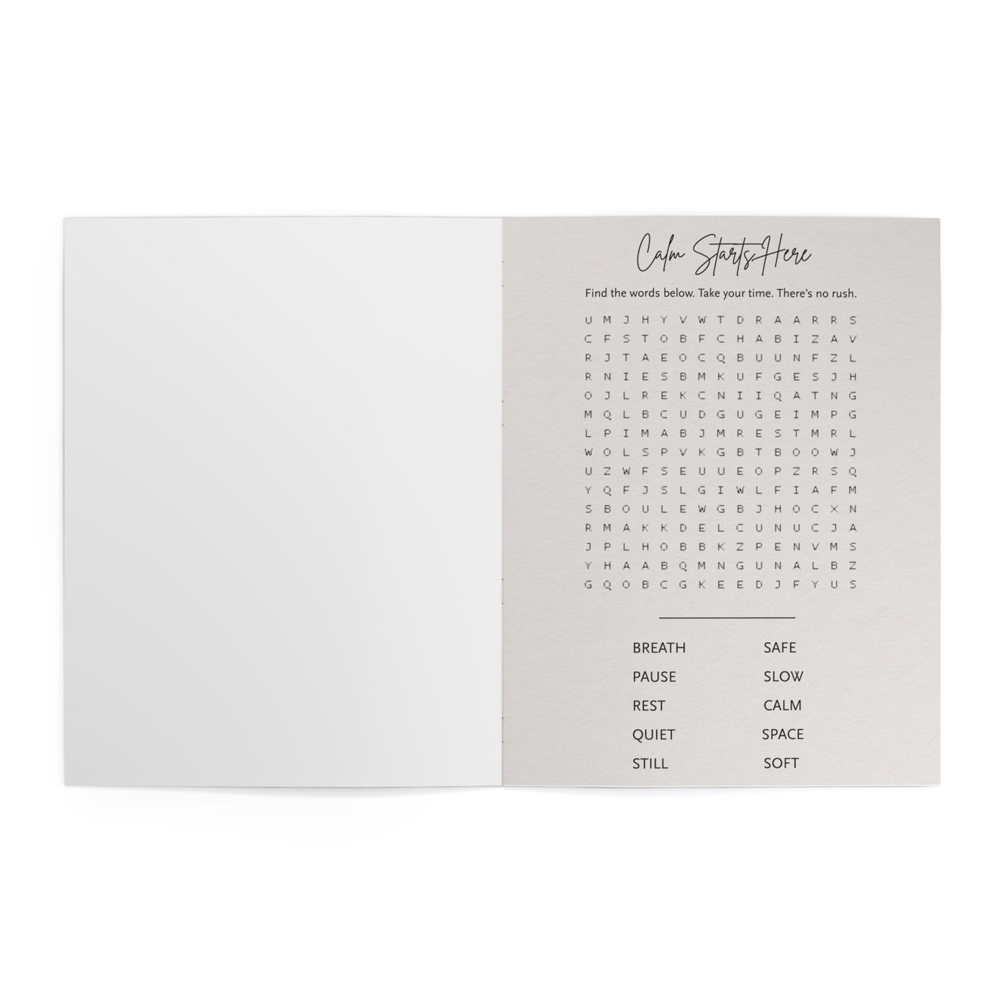 When Your Mind Needs Rest | Anxiety Relief Word Search Book