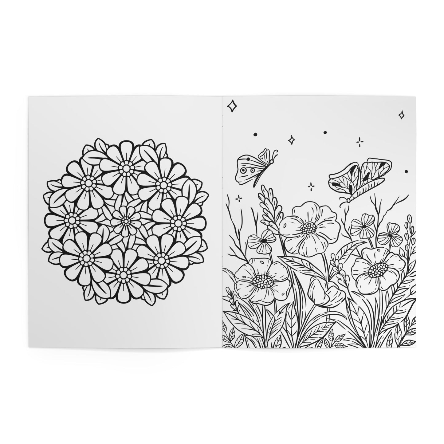 Bloom Awhile Floral Coloring Book — Cozy Botanical Pages for Adults & Teens