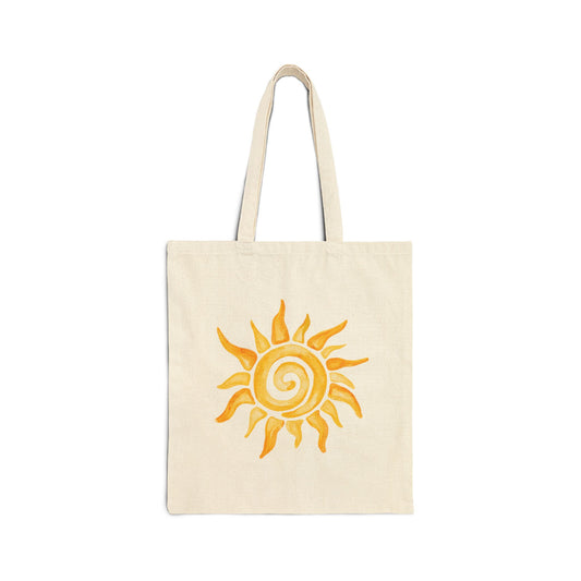 Sunburst Spiral Tote Bag – Canvas Market Grocery Beach Tote