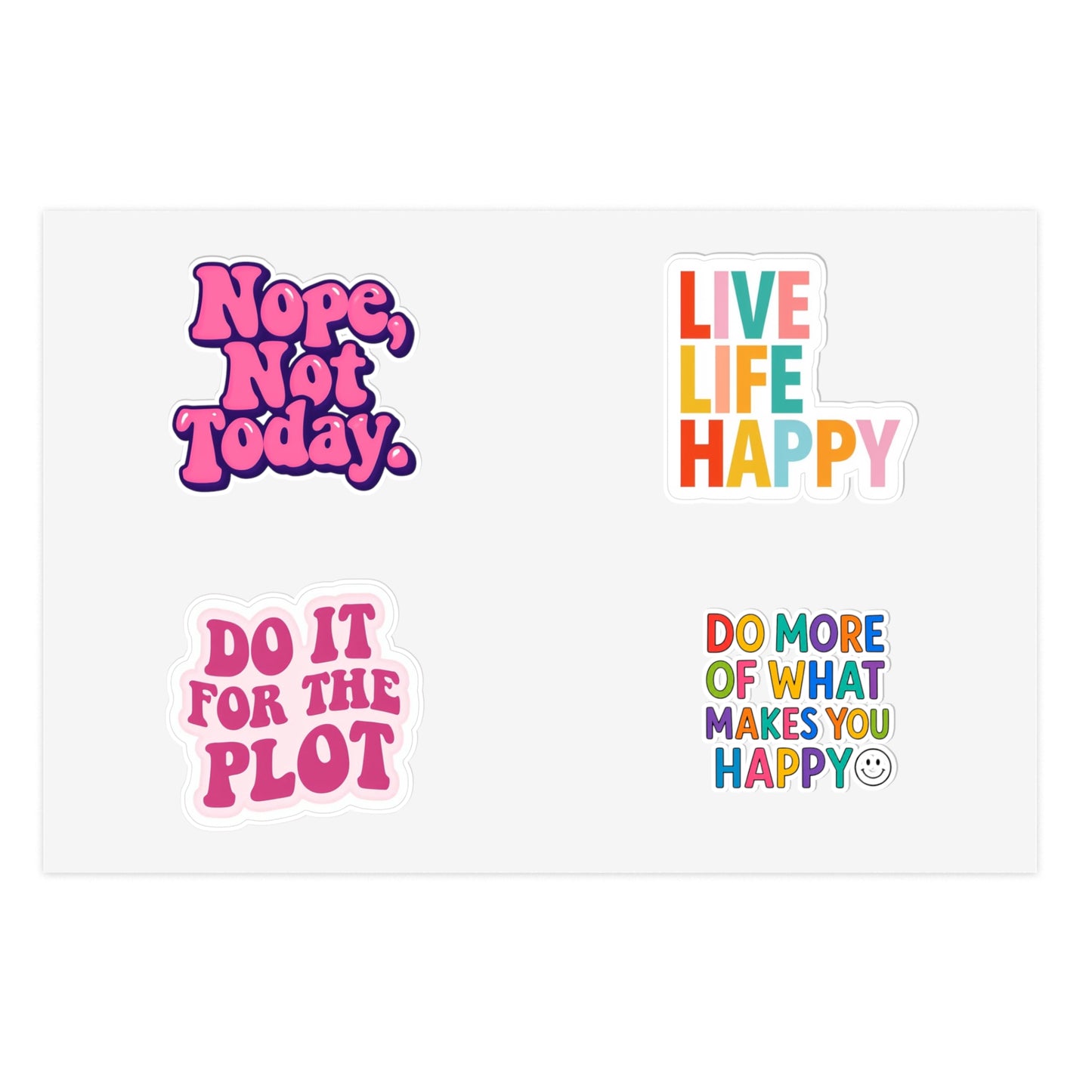 Positive Vibes Sticker Sheet — 4 Stickers