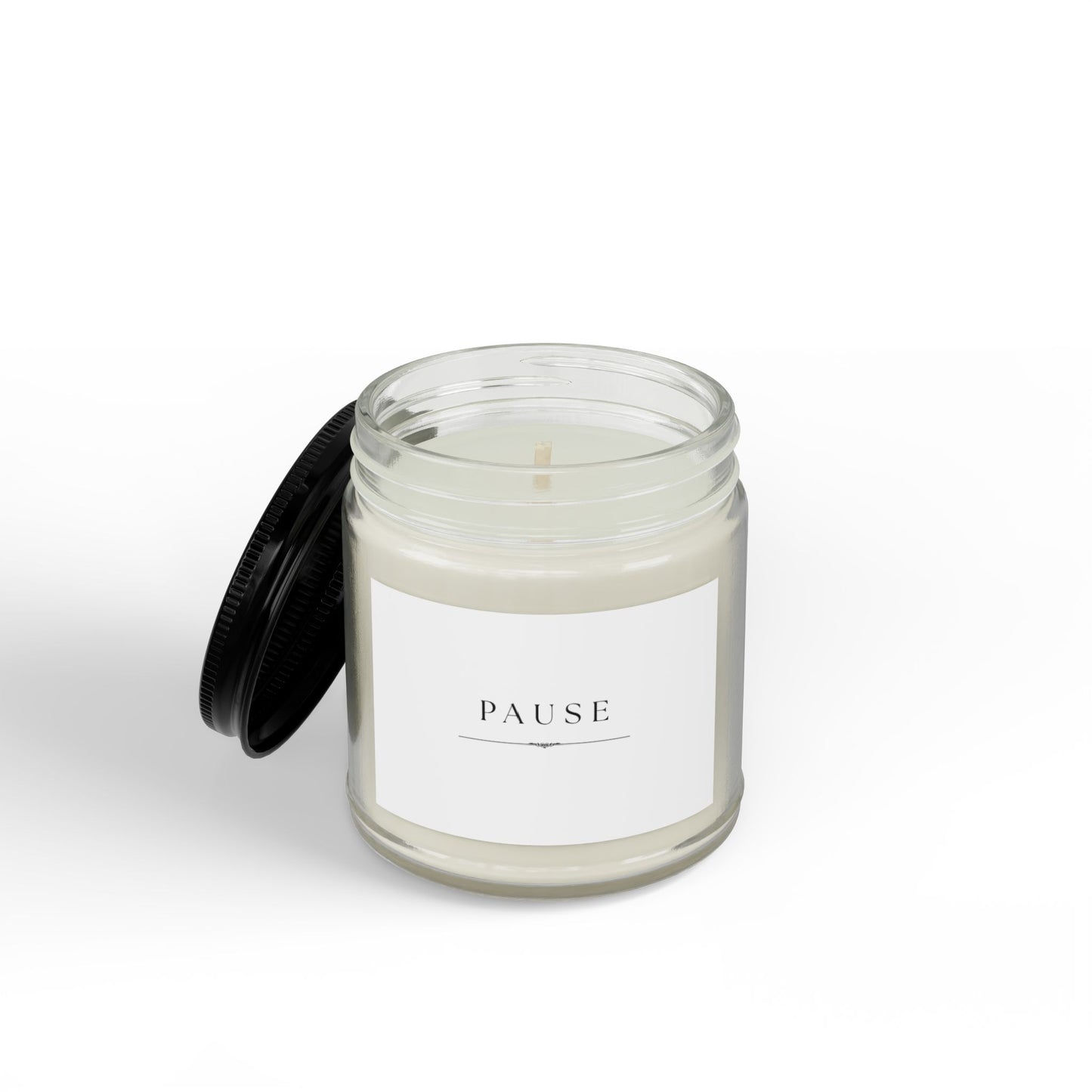 Pause Scented Soy Candle - Amber Jar with Black Lid (4oz & 9oz)